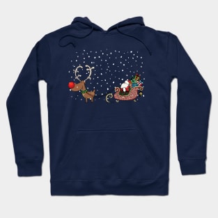 Rudolph and Santa Hoodie